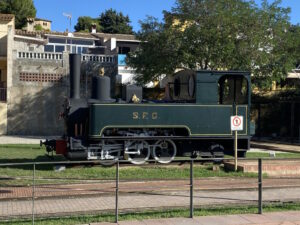 Route de Carrilet Via Verde Locomotief