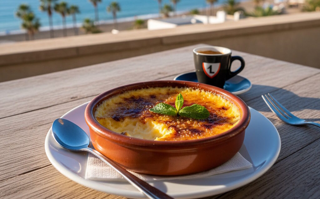Creme Catalana in restaurant Costa Brava